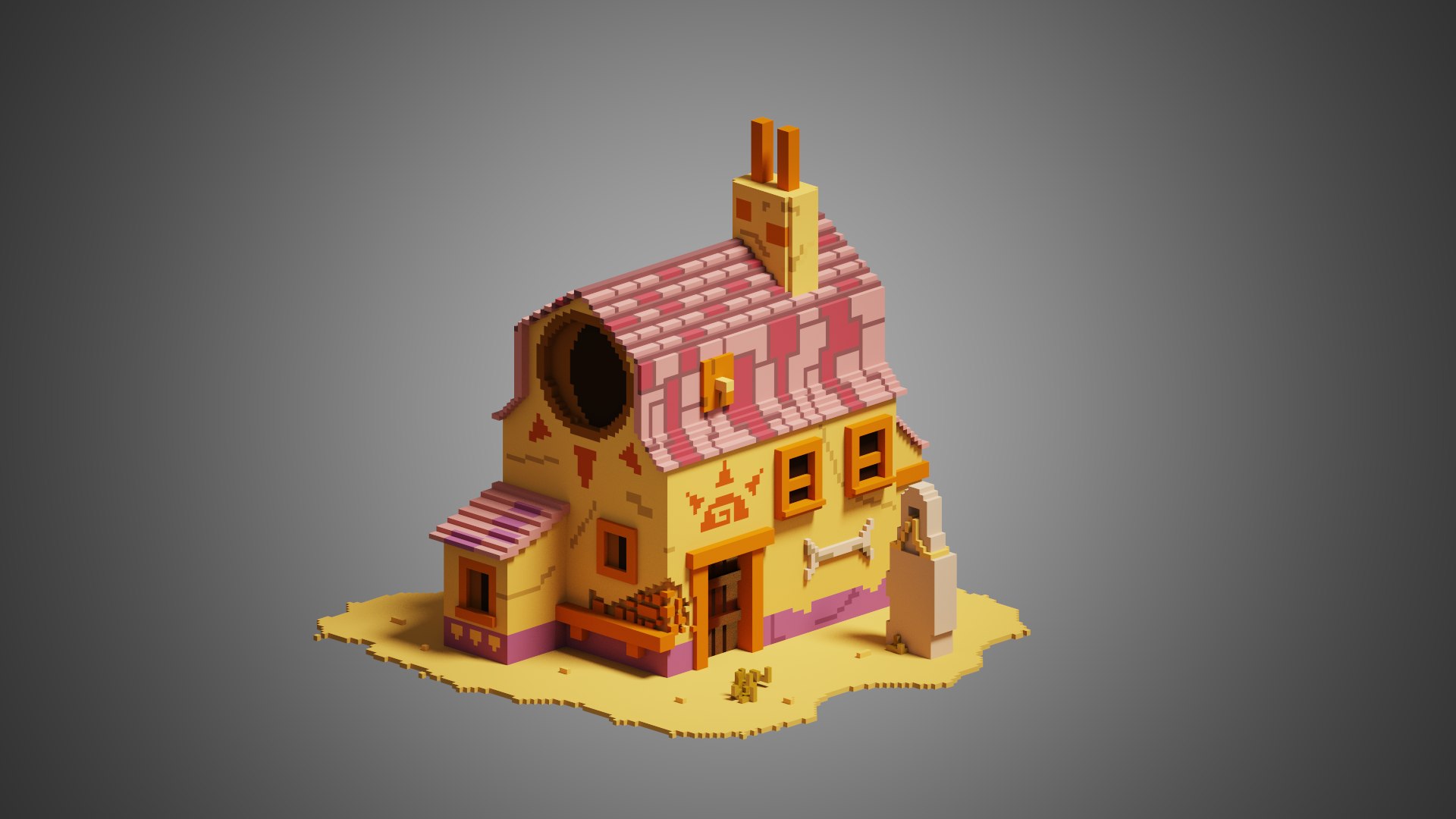 3D desert house voxel - TurboSquid 1870185