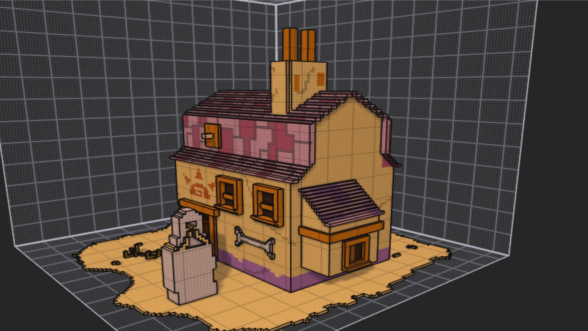 3D desert house voxel - TurboSquid 1870185