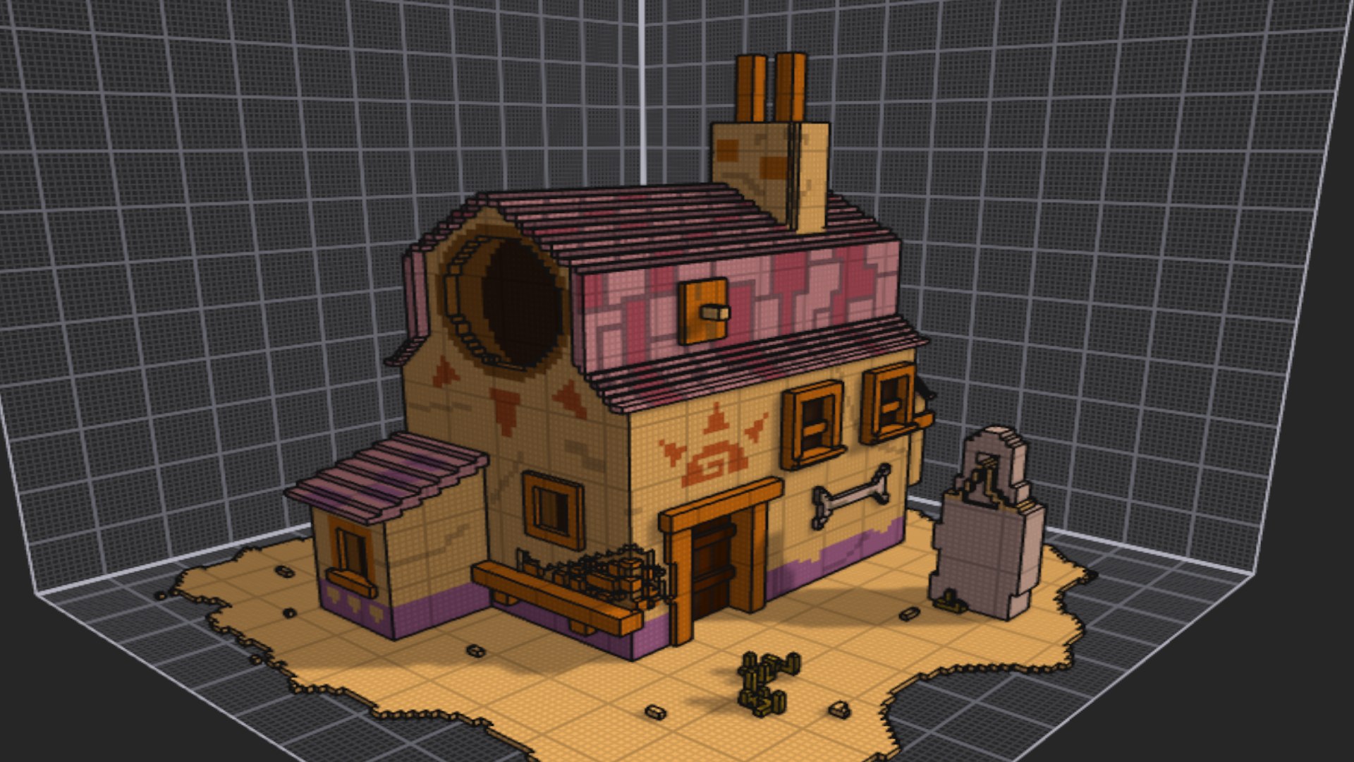 3D desert house voxel - TurboSquid 1870185