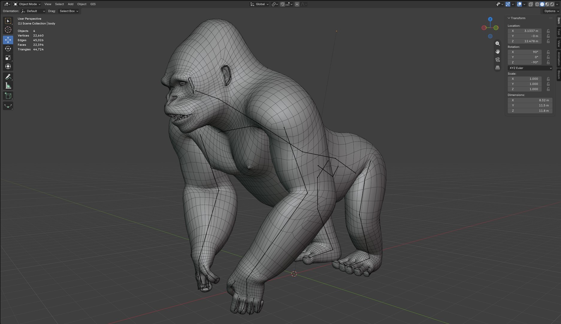 Gorilla 3D model https://p.turbosquid.com/ts-thumb/3q/Ejoe7u/9y/wire/jpg/1785210828/1920x1080/fit_q87/b10776a73b7749743c52ee870ef1330be67e5836/wire.jpg