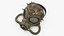Maschera antigas Steampunk bronzo metallizzato