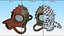 Maschera antigas Steampunk bronzo metallizzato