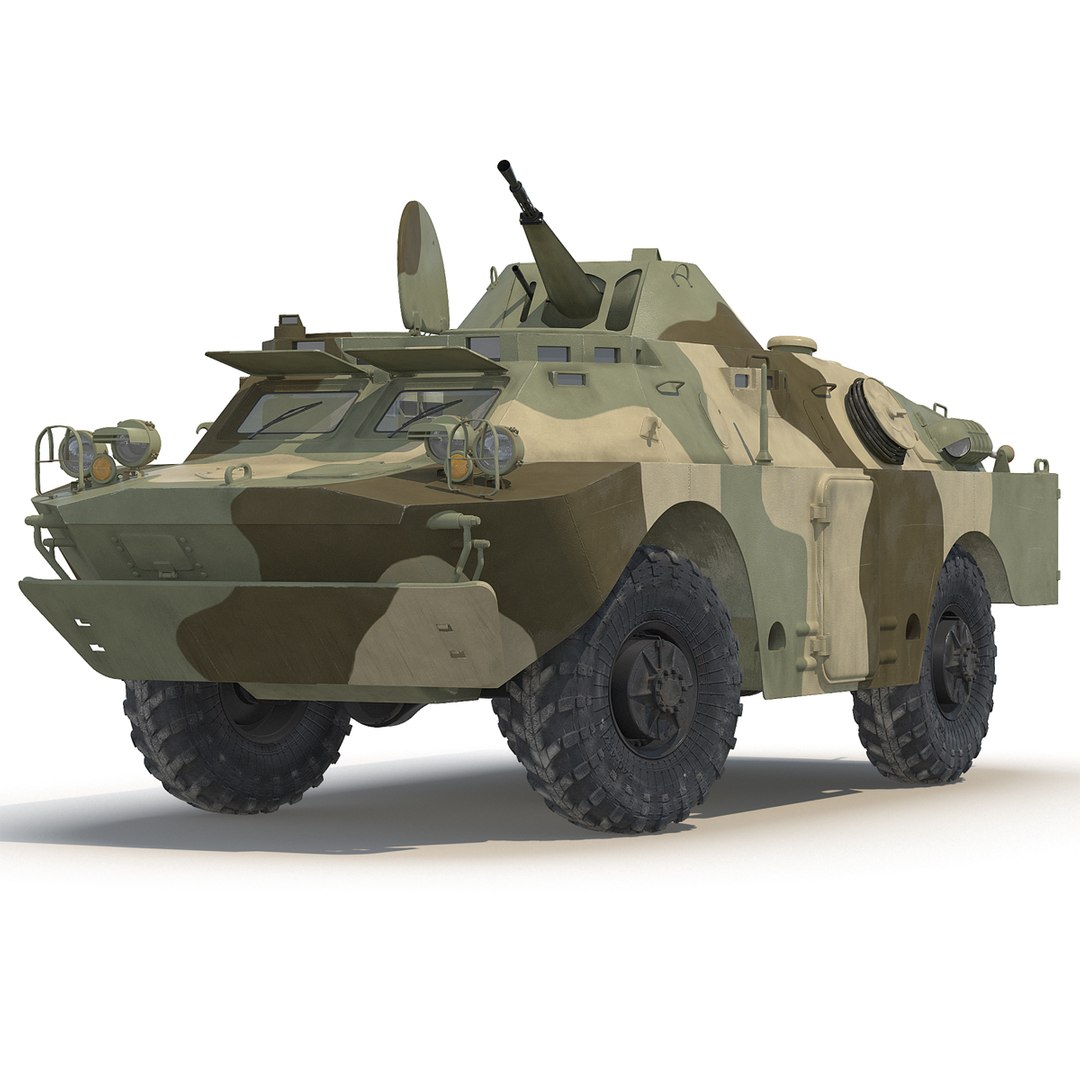 BRDM 2 Amphibious Vehicle Soviet Union Rigged 3D Model 3D model preview