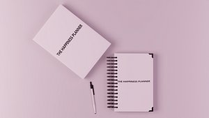 3D Book with box and pen