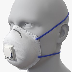 3D Cup Shape N95 Respirator Worn on Head