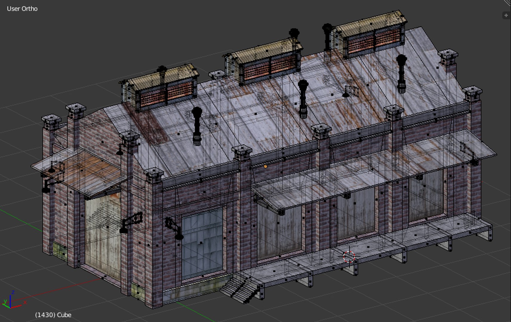 3D model old brick warehouse building - TurboSquid 1567459