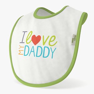 Baby Bib with Print I Love My Daddy Deployed 3D