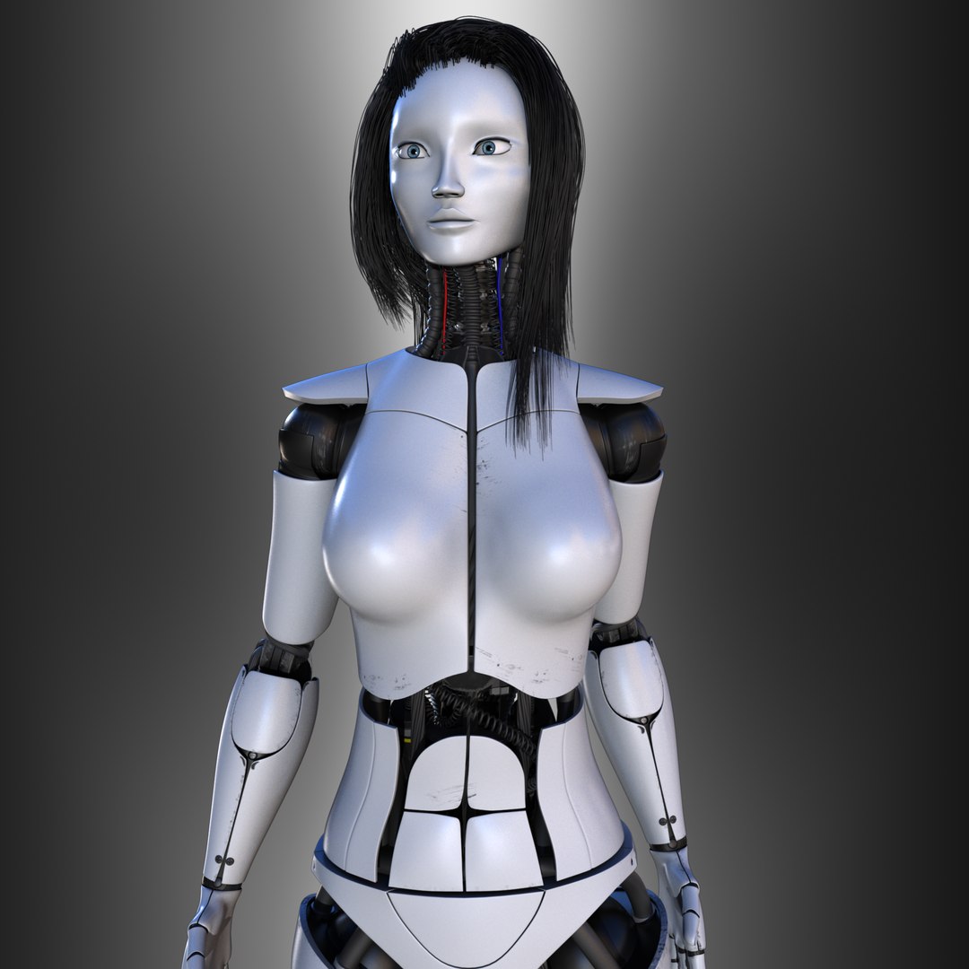 Cyberpunk robot 3d model фото 113