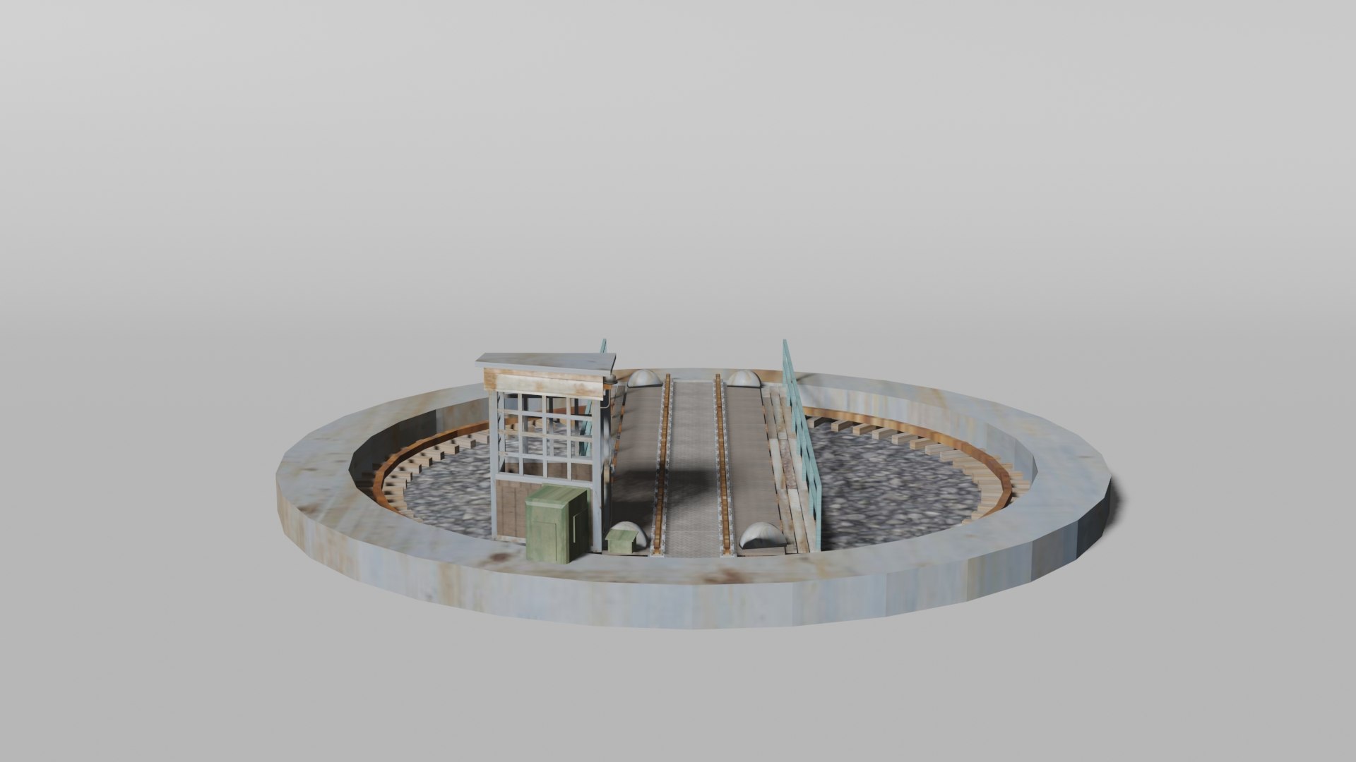 Railway Turntable Rail 3D Model - TurboSquid 1658251