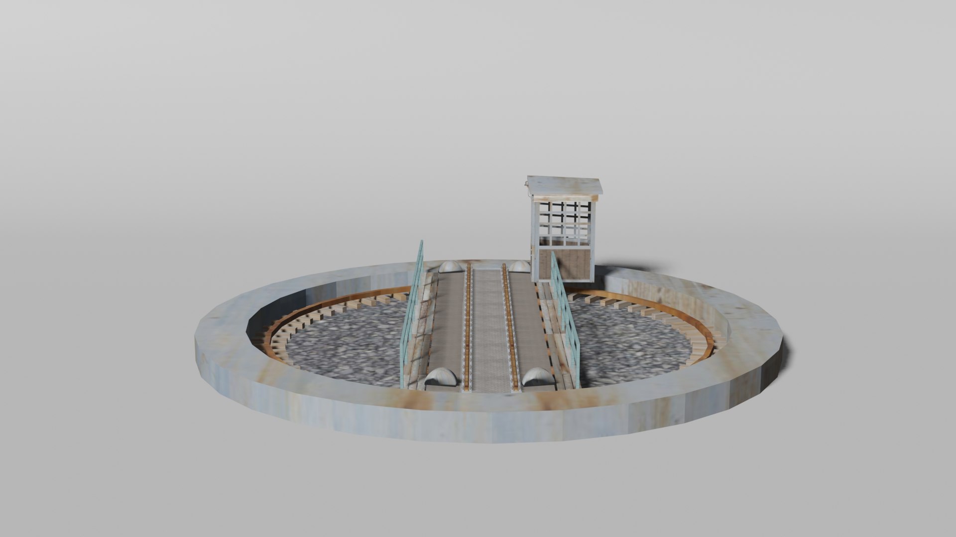 Railway Turntable Rail 3D Model - TurboSquid 1658251