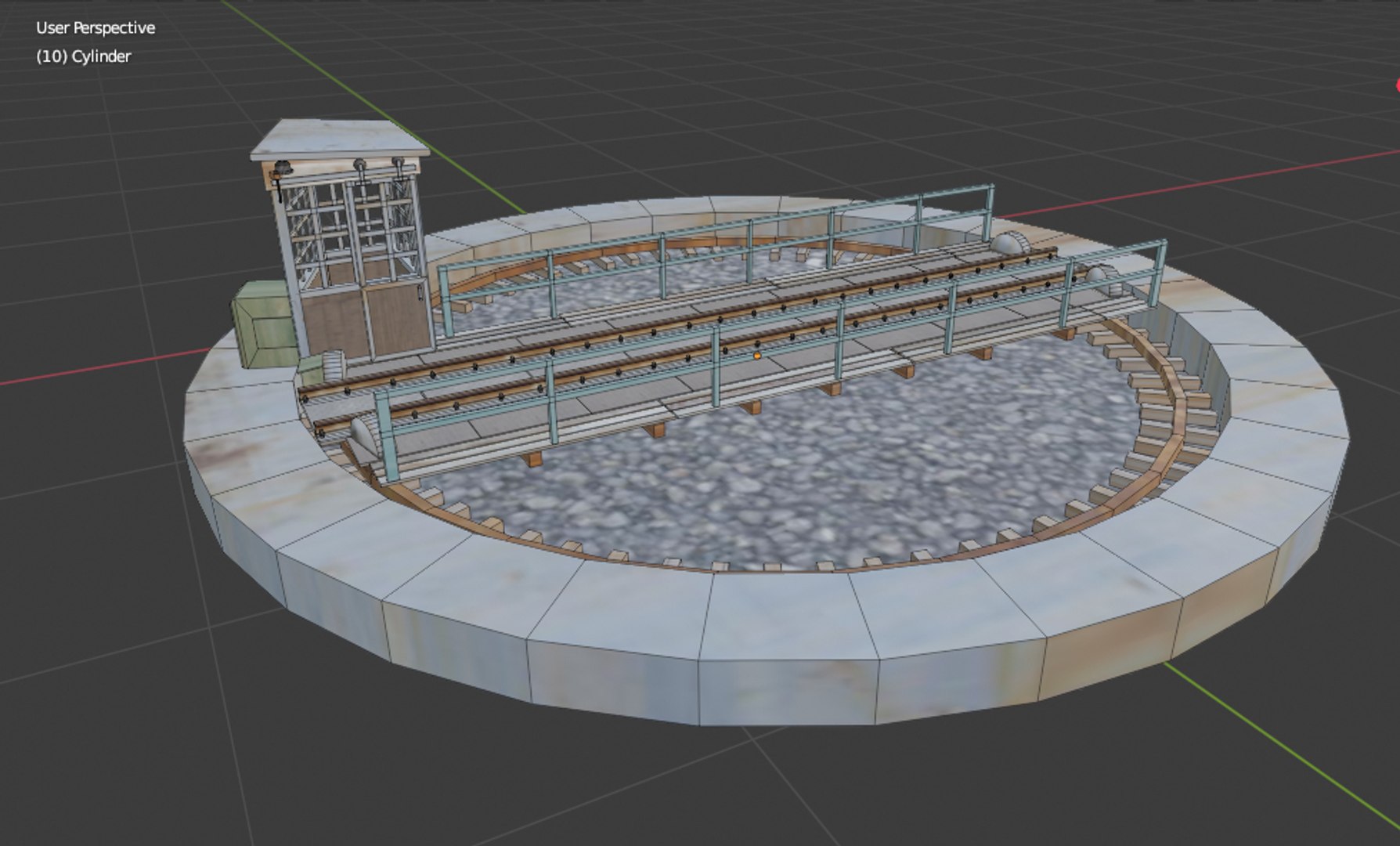 Railway Turntable Rail 3D Model - TurboSquid 1658251