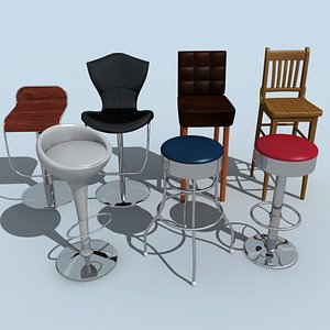 bar stools 3ds