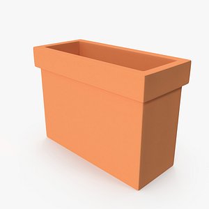 terra cotta planter box 3D model