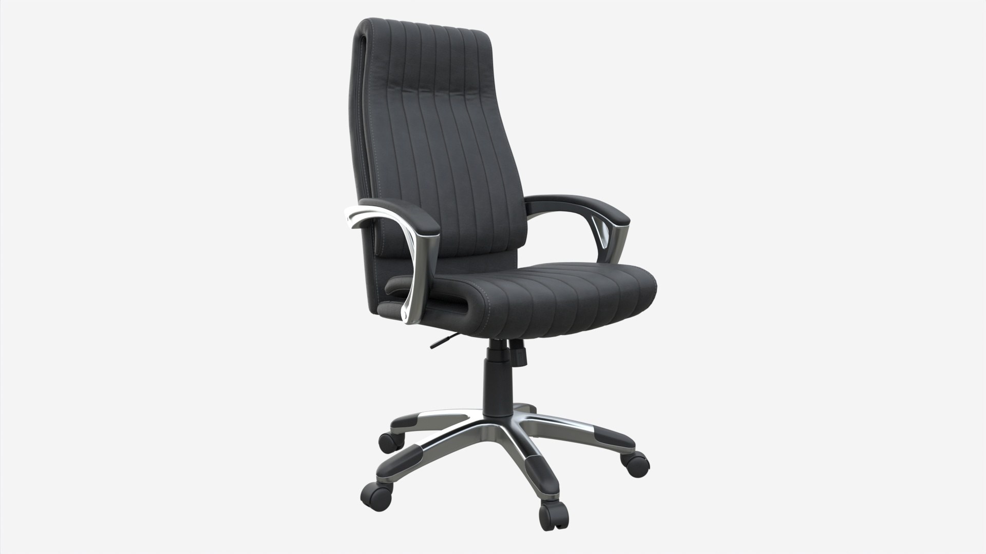 3D Model Office Chair With Armrests And Wheels 04 TurboSquid 1969367