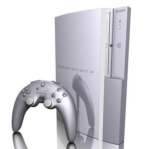 3d playstation 3 console model