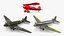 Vintage American Aircrafts Rigged for Maya Collection 3D model