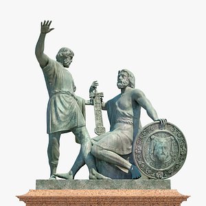 3D realistic monument minin pozharsky