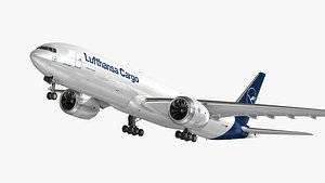 3D model Boeing 777-8F Lufthansa Cargo
