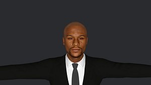 3D Floyd Mayweather  Hyper Realistic Full Body Fully Rigged 3D Character
