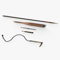 Japanese Weapons Pack - Tessen Jitte Kanabo Kusarigama Yari PBR