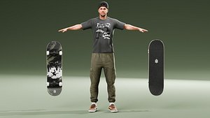 Skateboarder - Rigged