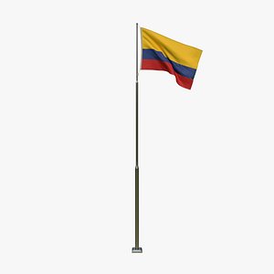 3D model Animated  Colombia Flag