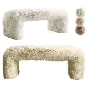 3D RH Tula Sheepskin Bench