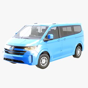 3D model 2025 VW Caravelle T7 Passenger Van PBR