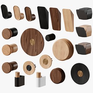 Wall Hooks Set 1 3D