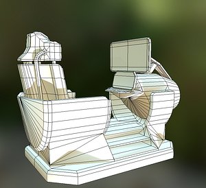 3ds control module low-poly