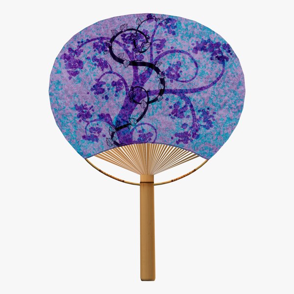 uchiwa hand fan 3d model