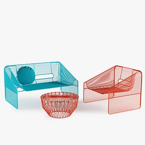 3d bend love seat drum