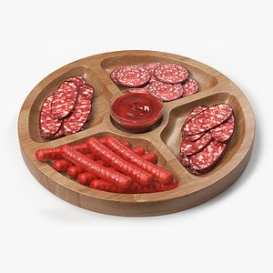 Snack Serving Tray Meat