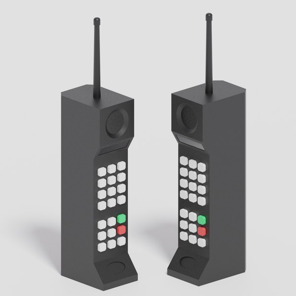 Motorola DynaTac "Brick" Phone 3D model TurboSquid 1749890