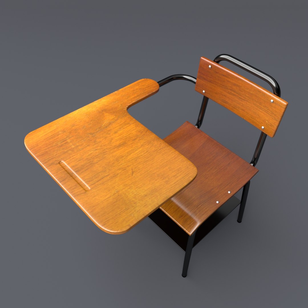 School chair model TurboSquid 1392581