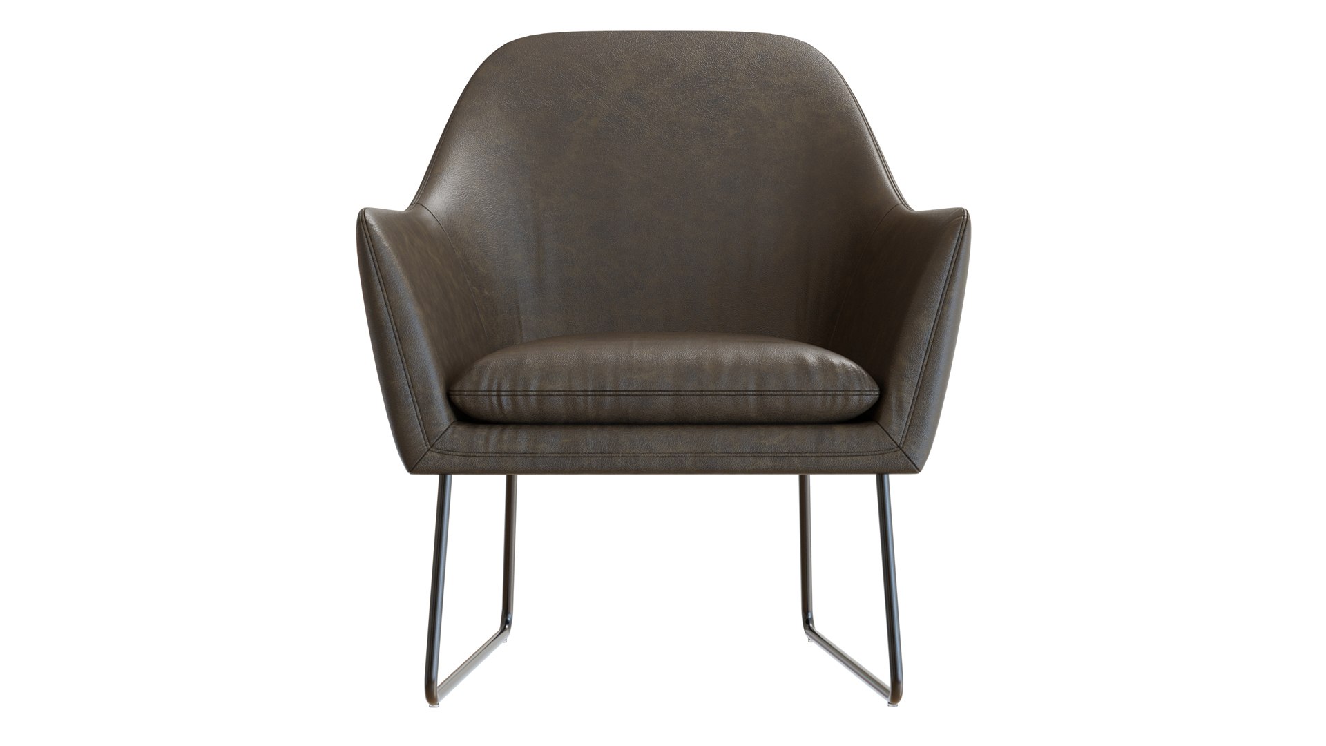 3D Crate And Barrel Clancy Leather Chair TurboSquid 1990863