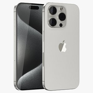 iPhone 15 Pro White Titanium 3D model
