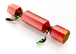 Cardboard Christmas Cracker 3D model