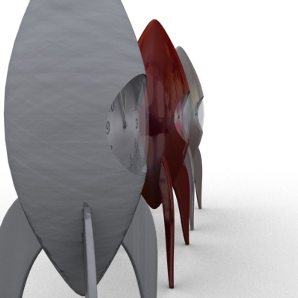 3d rocket clocks