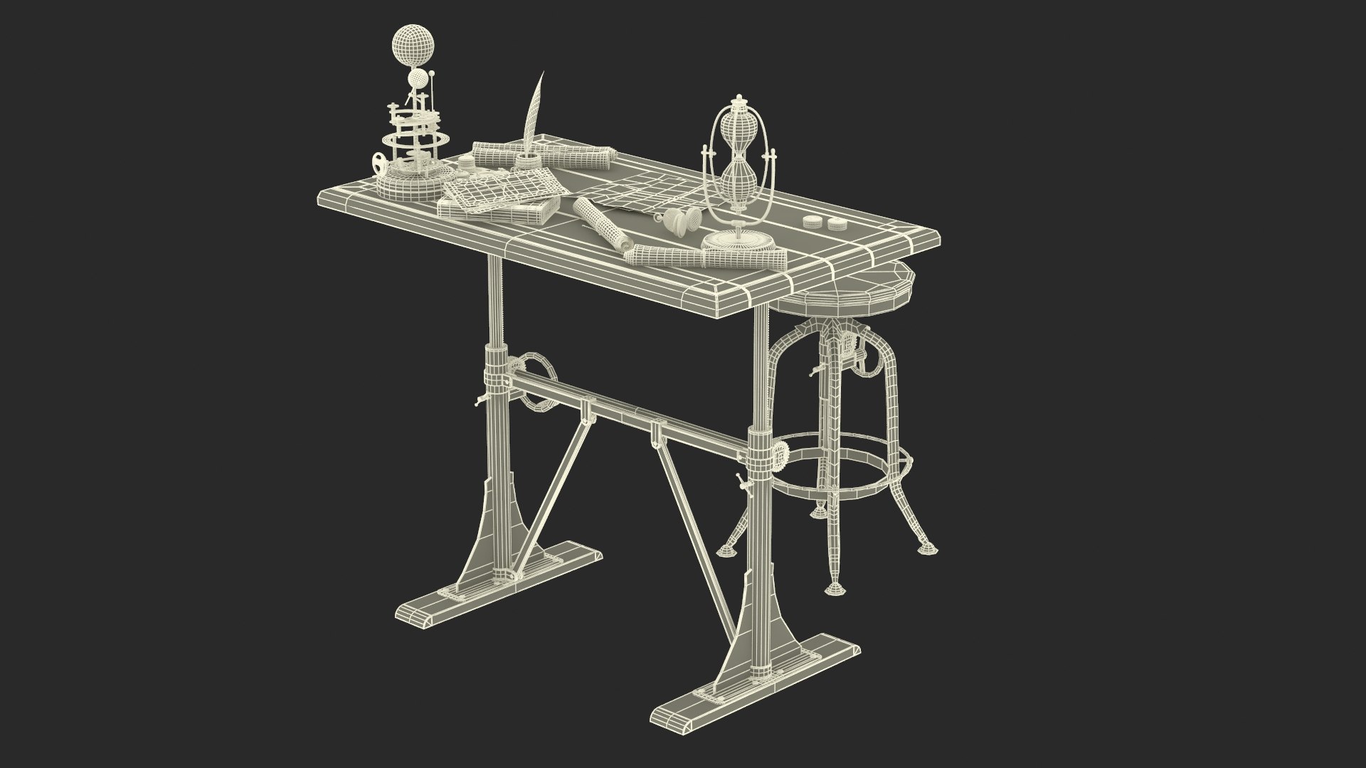 3D Vintage Desk with Old Stuff and Stool model https://p.turbosquid.com/ts-thumb/3r/ASsbpj/0i/vintagedeskwitholdstuffandstool3dmodel029/jpg/1729721190/1920x1080/fit_q87/6a1feb16e25c6bfcdd446d925a65f9deed06ea4b/vintagedeskwitholdstuffandstool3dmodel029.jpg