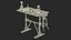 Vintage Desk with Old Stuff and Stool