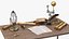 Vintage Desk with Old Stuff and Stool
