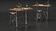 Vintage Desk with Old Stuff and Stool