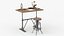 Vintage Desk with Old Stuff and Stool