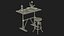 Vintage Desk with Old Stuff and Stool