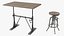 Vintage Desk with Old Stuff and Stool