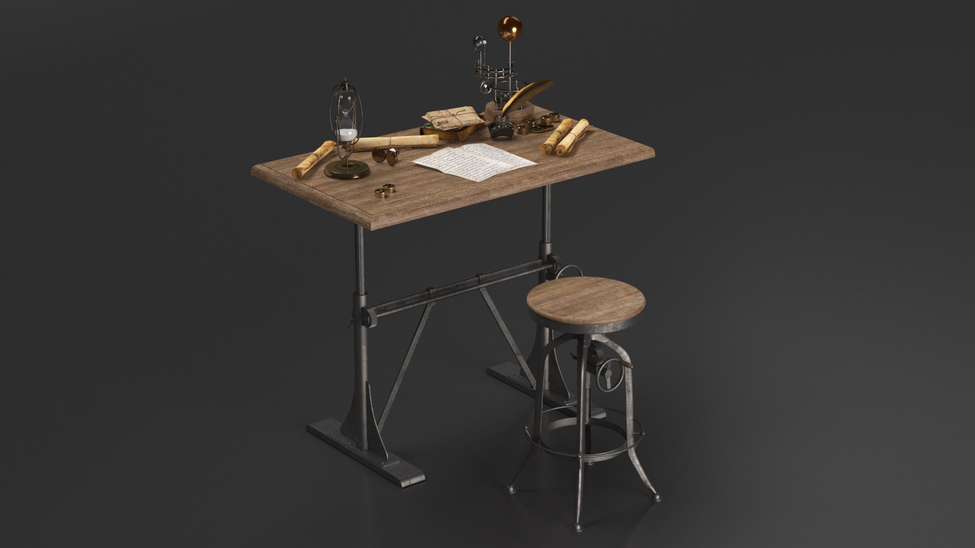 3D Vintage Desk with Old Stuff and Stool model https://p.turbosquid.com/ts-thumb/3r/ASsbpj/xp/vintagedeskwitholdstuffandstool3dmodel005/jpg/1729721044/1920x1080/fit_q87/3dec332ad7215ebc9c6937966857baf01a0c3b43/vintagedeskwitholdstuffandstool3dmodel005.jpg