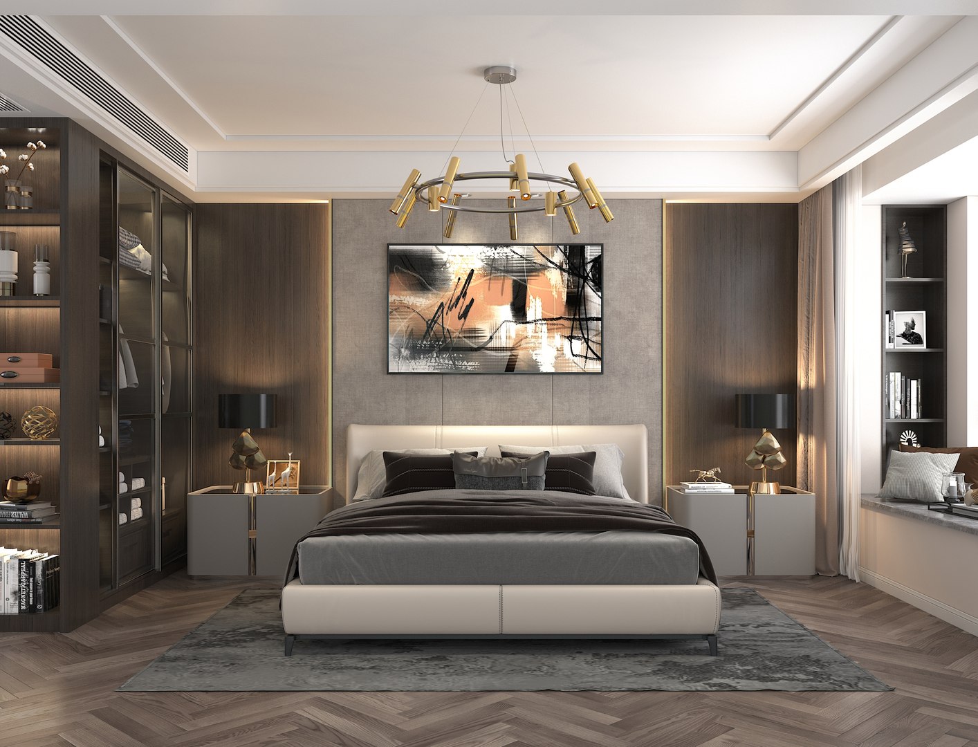 Modern Bedroom Interior Scene 13 model - TurboSquid 1915046