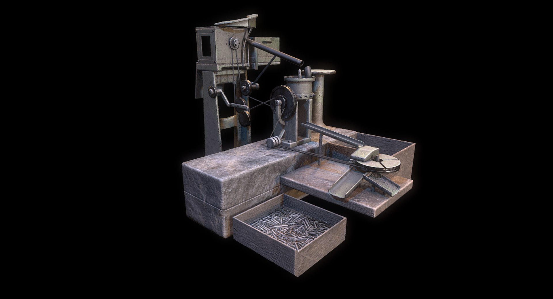 ammo making machine 3D model https://p.turbosquid.com/ts-thumb/3r/GNwgyN/xncJUmXr/screenshot171/png/1591506776/1920x1080/fit_q87/7e2022dcbf8c2cc587457b4118250b8199efdd06/screenshot171.jpg