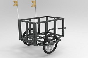 Heavy Duty Bicycle Cargo Trailer Fabrication Ready CAD Model